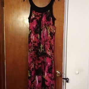 S.L. Fashions black and pink tankdress. Size large